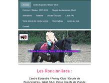 Tablet Screenshot of ecuries-des-roncinnieres.com